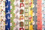 Satyam Kraft Multicolor Christmas Theme Gift Wrapping Paper With 10 Gift Tags (Pack Of 10)