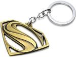 Blue Aura Beets Collection Gold Metal Superman Logo Keychain Key Chain