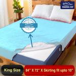 GADDA CO Cotton Feel Terry Ultra Soft Waterproof Mattress Protector | Breathable - Hypoallergenic Mattresses Cover 72'' x 84'' - King Size Bed,Blue