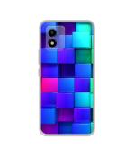 Casotec Blocks Rainbow 3D Graphics Design Printed Silicon Soft TPU Back Case Cover for Vivo Y01 4G