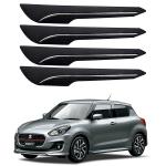 Oshotto (BP-04) Car Black Rubber Bumper Protector/Corner Moulding Compatible with Maruti Suzuki Swift 2018-2022 -(Set of 4 pcs)