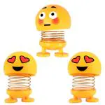 AllExtreme Shaking Head Dance Toys Cute Emoji Springs Head Dolls, Funny Smiley Face Bounce Toys for Car Interior Accessories Decoration,Party (Random Expressions, 3Pcs)