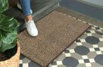 Mega Cart Home Brown Rubber Non Slip Waterproof Washroom, Kitchen, Swimming Pool Water Absorbent Dirt Trapper Doormat For Home - 2x10 ft