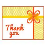 Festiko Thank You Cards (Orange Yellow 60 Pcs), Party Items, Birthday, Anniversary, Wedding Return Gifts, Gift Accessories
