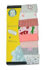 DESIGNESTYMulticolor Washable and Soft Baby Napkin for New Born 22.9 x 22.9 cm