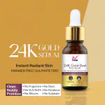 Mrigya Gold Dust Face Serum, Real 24K Gold Flakes & Active Ingredients Infused, Skin Whitening & Tightening Serum Correcting Pigmentation, Reduce Dark Circles, Age Defying Hydrating Serum- 15ml