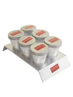 HAZEL Kulfi Moulds Set Aluminium | Traditional Ice Cream Medium Mould Set of 6 | Kulfi Moulds Set With Stand | Reusable Ice Cream Maker Popsicle Mould