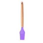 P-Plus International Wooden Non-Stick Silicone Kitchen Utensils Pack of 1 Basting Brush Purple