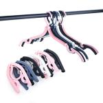 ELDERBROS Portable Folding Clothes Hanger Dress Hanger Hangers For Shirts Clothes Hanger Stand Clothes Hanger Rack Clothes Hangers With Hooks [Pack Of 6]