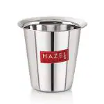 HAZEL Stainless Steel Tea Glasses Set of 1 | Unbreakable Drinking Glasses with Glossy Finish & New Design, 250 ML