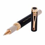 US DESIRE Personalized Pen With Name customized Luxury Brass Pen golden trim Body |pack of 1 Black Gold