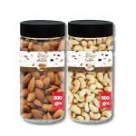 NUTS VAKIL Dry Fruits Combo Pack of 2 Cashews Almonds | Badam Kaju | 500x2 - 1 KG