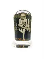 Sai Amrut Multicolor Acrylic Sai Baba Car Dashboard Idol Cum Desk Stand