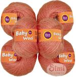 Simi Enterprise Deep Salmon Acrylic Wool, Baby Wool 4 Ply Wool Ball Hand Knitting Wool, Art Craft Soft Fingering Crochet Hook Yarn-Zbart-Hf (Pack Of 16)