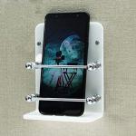 Acrylic White Single Mobile Holder Stand for Mobile Charging, TV & AC Remote Holding