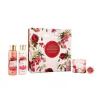 Fabessentials Wild Rose Wheatgerm Honey La Vie En Rose Luxury Bath & Body Gift Set | Body Wash, Body Lotion, Bathing Bar & Lip Butter | Pack of 4 | Pampering Kit for Birthday, Anniversary, Valentines & All Special Occasions - 200 ml + 105 gm