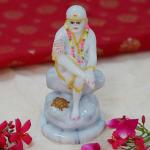 Chaque Decor Handpainted Dwarka Sai Baba Idol For Home Decoration (3x3x6)