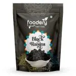 Foodery Black Raisins|Kismis|Rich in Iron & Vitamin B|Seedless Green Kishmish|Healthy Snacks|Dry Fruits 250 gram