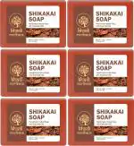 MeriBana Khadi Handmade Shikakai Bath Soap Pack of 6 (6 x 125 g)