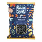 Nature's Quest Black Raisins 900 Gms| Dry Grapes| Kali Kishmis| Black Kismis| Kaali Dakh| Dakha| Raisins seedless| Regular Dry Fruits Raisins | Nutritious| Rich in Iron & Vitamin B | Delicious & Healthy | High in Antioxidants