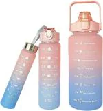 ECOBSY 3 pcs Gym Gallon Bottle for Men water bottle for Gym Workout Motivational Sipper Bottle for Adults Gallon Gym Water Bottle for Home, Fitness for Men & Women