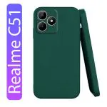 Knotyy Back Cover for Realme C51 (Green, Flexible, Silicon, Pack of: 1)