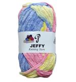 JEFFY Blankets Chenille Yarn Super soft Knitting Wool Ball, (1 Ball/100 Gram Each) Multi Colour