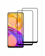 GADGETRONICS Realme 8 and Realme 8 Pro Black Tempered Glass Scratch Resistant Screen Protector (Pack of 2)