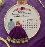 ZIG ZAG Customized Embroidered Hoop for Wedding or Anniversary or Birthday Gift Hoops