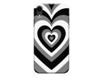 MobiEra Apple iPhone XR Black Grey Hearts Design Plastic Hard Case Cover