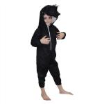 Kaku Fancy Dresses Fleece Gorilla Wild Animal Costume For Kids - Black, 7-8 Years | Animal Fancy Dress For Boys & Girls