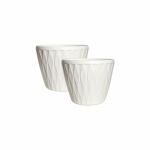 Harshdeep Planter Pots for Indoor Plants - Tunis - Indoor Outdoor Home Balcony Garden Decor 10 Inch Round Plastic Planters Set of 2 (White)