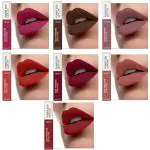 Perpaa Flirty Red, Apple Red, Visionary Nude, Bon Bon Brown, Timeless Mauve, Pink Prom, Cherry Red Liquid Matte Lipstick (Pack Of 7)