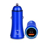 KnapSnap Mini Car Charger 38 W with Dual Output | Qualcomm 3.0 Turbo Fast Charging | Dual Port Type C and USB Output | Built in Battery Protection | Over Heat Protection | LED Indicator | Blue