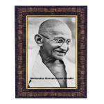 Hawai Mohandas Karamchand Gandhi Photo with Synthetic Wood Frame for Home, Office, Café and Restaurant Décor | Size- 36x26x2cm | SFDI00604_BLK