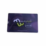 Multy Byte 64GB Pocket-Sized Pen Drive - Debit Card Design, Easy Carry, Hot Plug & Play.