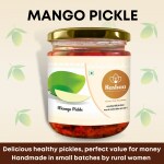 KASBAA Homemade Mango Pickle Aam ka Sukha Achar/Ghar Ka Aam Ka Achar/Tangy, Spicy, Sour, and Salty Handmade Mango Pickle/Dry Aam Ka Achaar - 400 GM