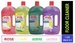 GOGO Floor cleaner 1 Ltr. Pack ( Rose, Lime, Jasmin, Lavender)