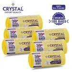 Crystal Hygiene Bags on Roll - Yellow - 30 Pcs x 6 roll , 180 BAGS