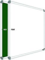 YAJNAS 2x2 feet White Board, One Side White Board Marker and Reverse Side Green Chalk Board Surface,(Pack Of 1) Design Number 26 White, Green board (600 mm x 600 mm)