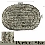 Elegant Weavers Door Mat for Home| Bathroom Door Mat| Microfiber | ( 33x53 Cm), Grey, Pack of 1
