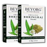 BEYORG Organic Bhringraj Powder for Anti Dandruff, Anti Hair Fall, Straightening and Smoothening - 200 g (pack of 2)