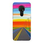 MobiEra Nokia 7.2 Rainbow Road Design Plastic Hard Case Cover