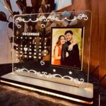 WEHATKE Customized LED Calender Frame for Couple | Best Gift On Birthday Anniversary & Special Days