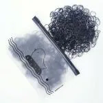 ECHSRT Small Black Rubber Bands - Mini Elastic Bands for Hair, Braids, Crafts, and Jewelry - Tiny Hair Ties for Orthodontics and Crafting [ 888 PCS ]