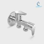 CUROVIT N-Torrent ZINC Alloy Wall Mounted 2 in 1 Angle Valve with Wall Flange Use with Hand Shower & Health Faucet