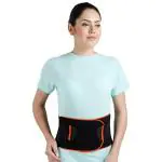 Flamingo Lumbar Sacro Belt for Back Pain Relief Lumbar belt for Back Support Belt with dual Adjustable Straps Back Brace for Unisex, Size - M, Black