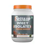 Fast&Up Whey Protein Isolate 26gProtein With 90%Protein Isolate,Ultra Low Carbs-30servings Whey Protein (930 g, Chocolate flavor)