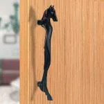 Plantex Copper Antique Horse Shape Pull-Push Main Door Handle, 15 inch