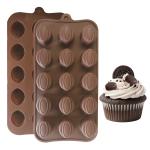 BAKEMO Silicone Chocolate Mould| 15 cavity chocolate mould| almond shape chocolate mould| Mould for Chocolate Cake Decoration Kitchen Baking Accessory pack of 1